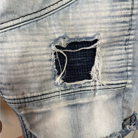 Mad Blue Distressed Denim Men’s Shorts Size 36 100% Cotton - Picture 5 of 12